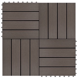 ДПК плитка для террасы VLX, 30 см x 30 см, коричневый, 11 шт.