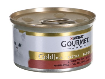 Влажный корм для кошек Gourmet, говядина, 0.085 кг