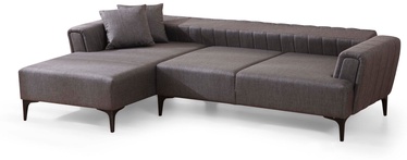 Kampinė sofa - lova Atelier Del Sofa Hamlet, tamsiai pilka, kairinė, 270 x 140 cm x 77 cm