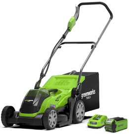 Аккумуляторная газонокосилка Greenworks G40LM35K2, 35 см