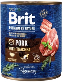 Märg koeratoit Brit Premium By Nature Pork with Trachea, sealiha, 0.8 kg