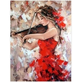 Mozaīka Norimpex Diamond Mosaic Violinist In A Red Dress 1007013, daudzkrāsains