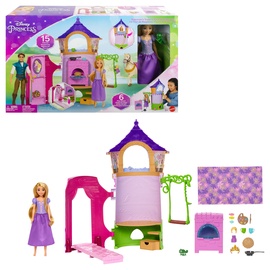 Lelle - pasaku tēls Mattel Disney Princess Disney Princess Rapunzels Tower HLW30, 20 cm
