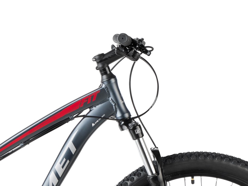 Velosipēds kalnu Romet Rambler Fit, 27.5 ", 18" (44.45 cm) rāmis, melna/sarkana
