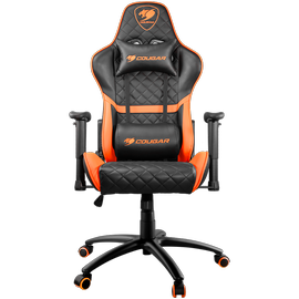Spēļu krēsls Cougar Gaming Armor One CGR-NXNB-GC3, 57 x 53 x 116 - 123 cm, melna/oranža