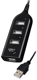 USB šakotuvas Vakoss 4 Ports USB 2.0 Hub USB 2.0, USB 2.0, juoda