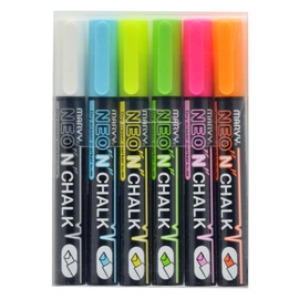 Komplekt Marvy Neon Chalk Marker 490-6C, 6 tk