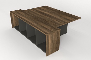 Журнальный столик Kalune Design Aressa, ореховый/антрацитовый, 750 мм x 600 мм x 373 мм