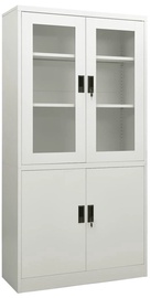 Kontorikapp VLX Steel 335947, helehall, 40 x 90 x 180 cm