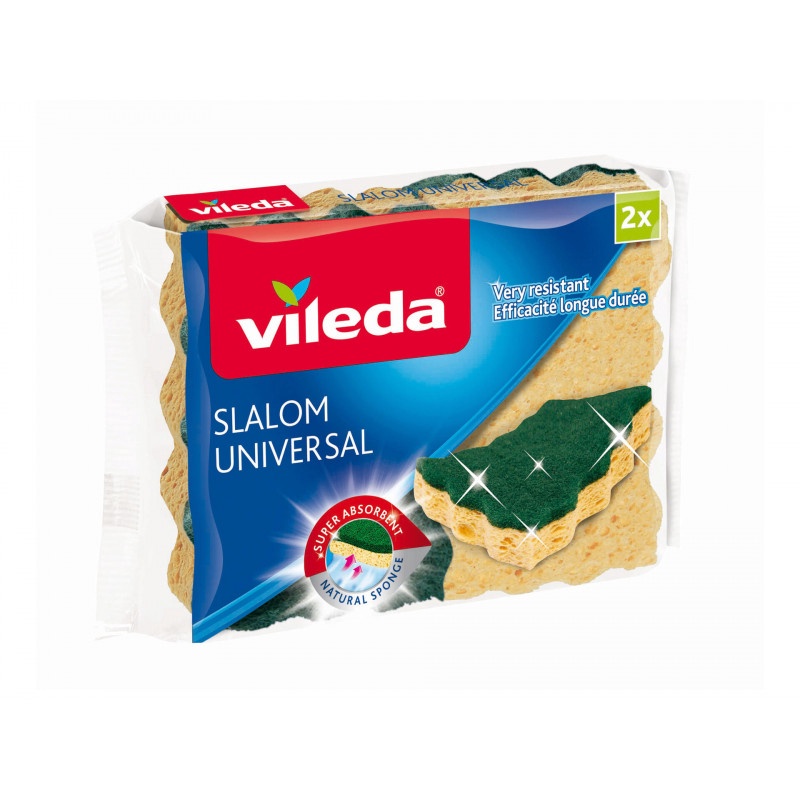 Губка для чистки Vileda Slalom Universal, желтый/зеленый, 2 шт.