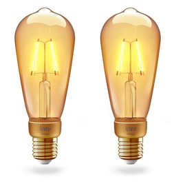 Лампочка Innr Edison RF264-2 LED, ST64, теплый белый, E27, 4.5 Вт, 350 лм, 2 шт.