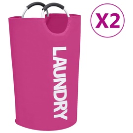 Корзина для белья VLX Laundry Sorter, 80 л, розовый
