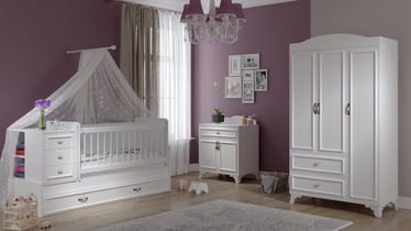 Guļamistabas mēbeļu komplekts Kalune Design Lisa, bērnistabu, balta
