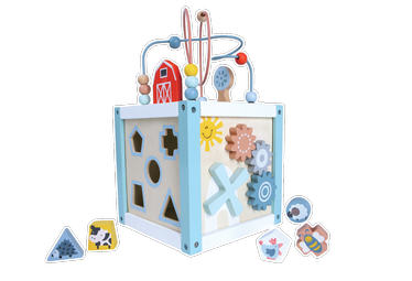 Развивающая игра Gerardo's Toys Activity Cube 55656, 20 см, многоцветный