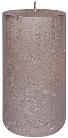 Svece cilindriskas Black Red White Rustic Metallic, 75 h, 70 mm x 115 mm