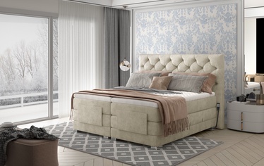 Кровать Clover Dora 21, 160 x 200 cm, кремовый, с матрасом