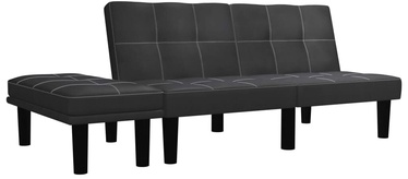 Diivan VLX 2-Seater Faux Leather, must, 133 x 73 cm x 71 cm