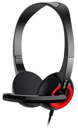 Laidinės ausinės Havit H202D, juoda/raudona