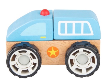 Игрушечная полицейская машина Iwood Small Vehicle Police Car 13020, синий