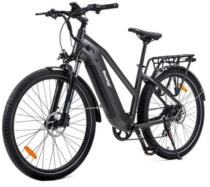 Elektriskais velosipēds Beaster BS114G, 27.5", 250 W, 12.5 Ah, pelēka