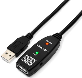 Кабель Axagon ADR-210 USB 2.0, USB 2.0, 10 м, черный