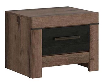Ночной столик Balin S365-KOM1S-DMON/DCA, черный/темно коричневый, 57 x 45 см x 45 см