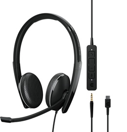 Laidinės ausinės EPOS Sennheiser Adapt 165 USB-C II, juoda