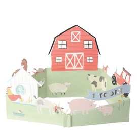 Dekorācija Meri Meri Farm Stand-Up Card, daudzkrāsaina
