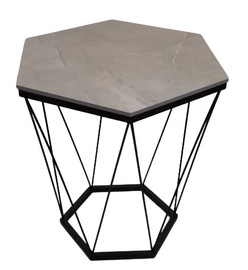 Kafijas galdiņš MN K-1801, melna/pelēka, 600 mm x 620 mm x 600 mm