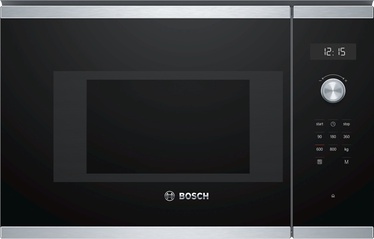 Встроенная микроволновая печь Bosch BFL524MS0, с освещением, черный/нержавеющей стали, 800 Вт (поврежденная упаковка)