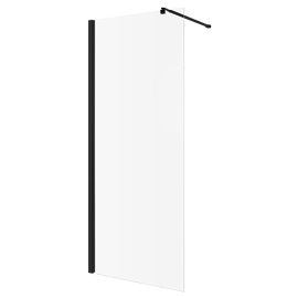 Стенка для душа Invena Walk-In, 110 см x 200 см, прозрачный/черный