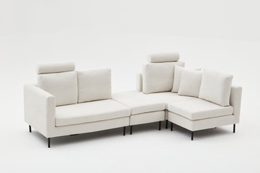 Stūra dīvāns Hanah Home Nova, melna/krēmkrāsa, 88 x 121 x 84 cm