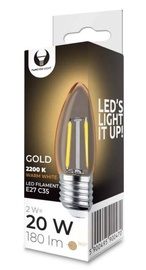 Лампочка Forever Light LED, C35, теплый белый, E27, 2 Вт, 180 лм