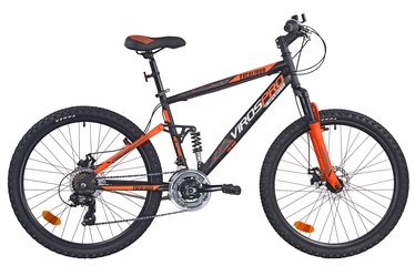 Велосипед 22K3901U, мужские, черный/oранжевый, 26″