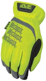 Darba cimdi pirkstaiņi Mechanix Wear Hi-Viz FastFit SFF-91-012, tekstilmateriāls/ādas imitācija, melna/dzeltena, XXL, 2 gab.