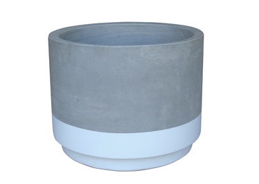 Puķu pods Domoletti RP18-195, keramika/cementa, Ø 35 cm, pelēka