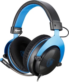 Laidinės žaidimų ausinės Sades SA-723, mėlynos/juodos