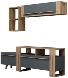 Sektsioonkapp Kalune Design MC607230, tamm/antratsiit, 33.1 cm x 180 cm x 58.3 cm