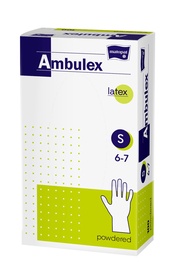 Перчатки Matopat Ambulex Latex, опудренные, S, 100 шт.