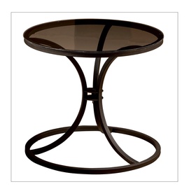 Kafijas galdiņš Kalune Design Corleaone, melna, 600 mm x 600 mm x 578 mm