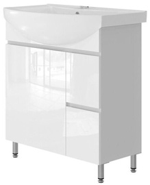 Шкаф для ванной Vento Monika 75, 34 cm x 71 cm x 80 cm, белый (товар с дефектом/недостатком)