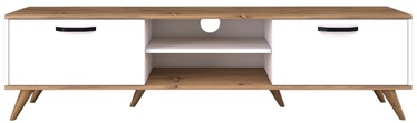 ТВ стол Kalune Design A5 890, белый/ореховый, 1800 мм x 350 мм x 486 мм