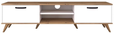 TV galds Kalune Design A5 890, balta/valriekstu, 1800 mm x 350 mm x 486 mm