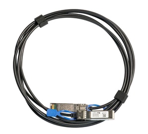 Võrgukaabel MikroTik XS+DA0003, must, 3 m
