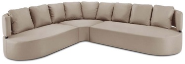 Kampinė lauko sofa Calme Jardin Barts 7 Seats, smėlio, kairinė, 262 cm x 310 cm x 85 cm