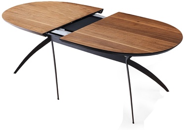 Pusdienu galds izvelkams Kalune Design TY, valriekstu, 200 cm x 100 cm x 76 cm