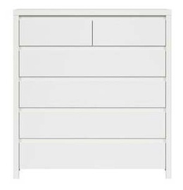 Kumode Kaspian S128-KOM6S-BI/BIM, balta, 104.5 x 40 cm x 112 cm