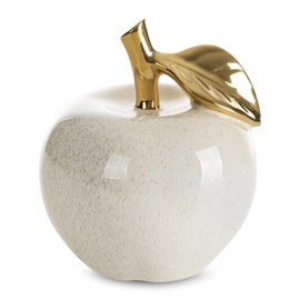 Dekoratiivne kujuke Darla Apple, kuldne/kreemjasvalge, 15 cm x 15 cm x 17 cm