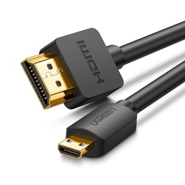 Kabelis Ugreen HDMI - Micro HDMI HDMI Male (vyriška), HDMI Micro Male (vyriška), 1.5 m, juoda