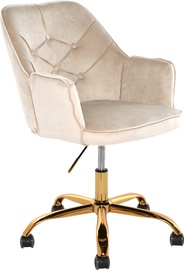 Krēsls OTE Royal OTE-FOT-ROYAL-GOLD-BEŻ, 58 x 52 x 81 - 91 cm, zelta/bēša